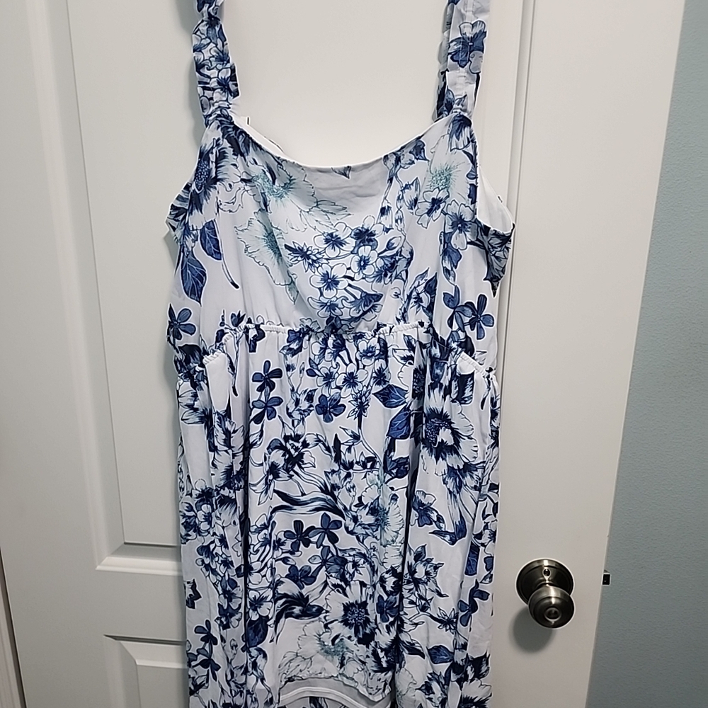 Maurices Navy and White Floral Midi Dress - Picture 5 of 5